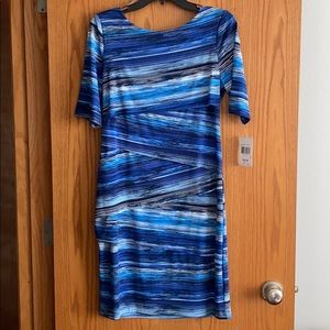 Tiered Blue Connected Apparel Dress